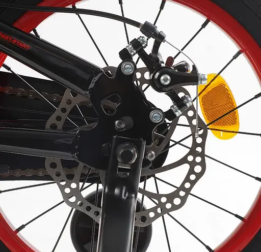 Велосипед 2-х колёсный Corso Falcon 16" FL-16360 стальная рама, дисковые тормоза, доп. колёса, звонок, корзина, собран на 85%, в коробке - фото 4