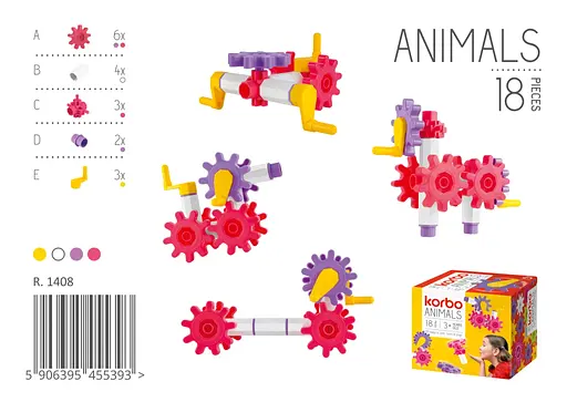 Набор для творческого конструирования Korbo Animals 18 деталей (R.1408) - фото 2