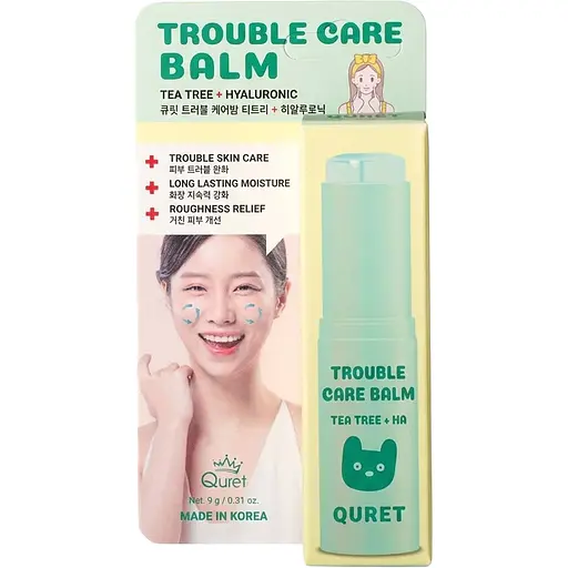 Бальзам для лица Quret Trouble Care Face Balm успокаивающий 9 г - фото 1