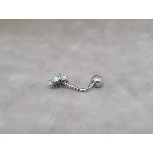 Серебряная серьга для пирсинга пупка Umax. 7017U - фото 2