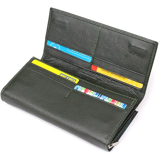 Кошелек женский на магнитах из натуральной кожи ST Leather 19х9.5х3 см acs0029686 - фото 5