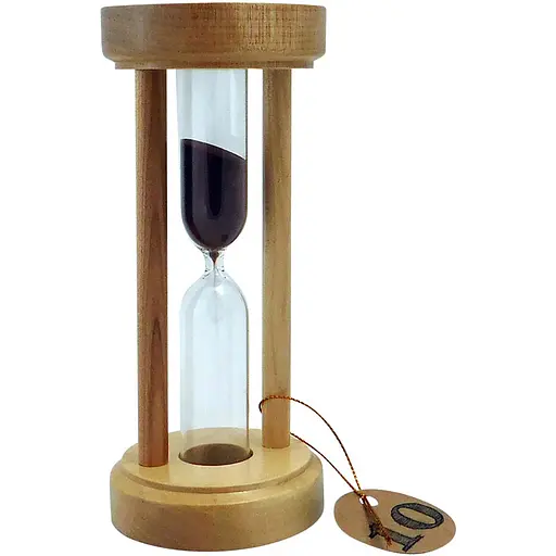 Часы песочные в деревянном корпусе на 10 минут (бежевый песок, массив дерева орех), Стеклоприбор 81575 - фото 1
