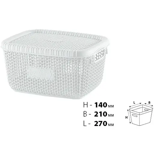 Уцінка. Кошик Violet House Віолетта White 5 л білий (1009 Віолетта WHITE с/кр. 5 л) - фото 2