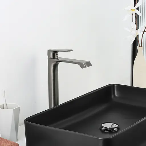 Змішувач для умивальника Frap F1071-29 Графитовый хром - фото 2