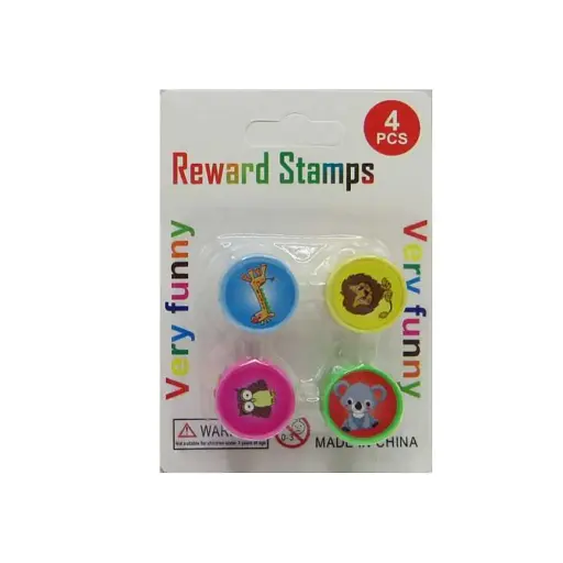 Набор штампиков Зверята, 25 мм, 4 шт., в блистере