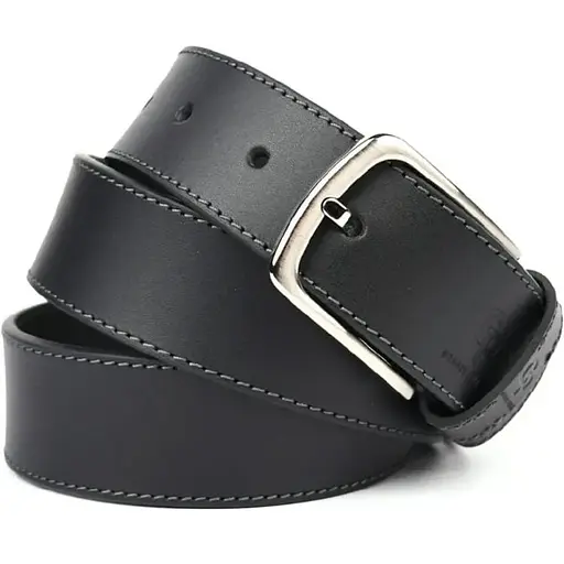 Ремінь шкіряний Grande Pelle чорний 120х4х0.5 см acs0032051 - фото 1