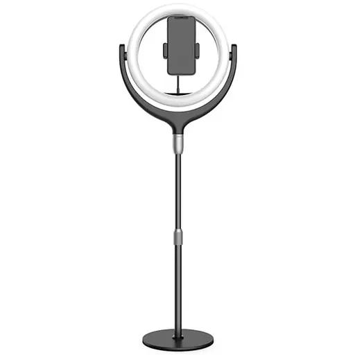 Кільцева LED лампа Puluz SYA00522101B 12" зі штативом, чорна - фото 1