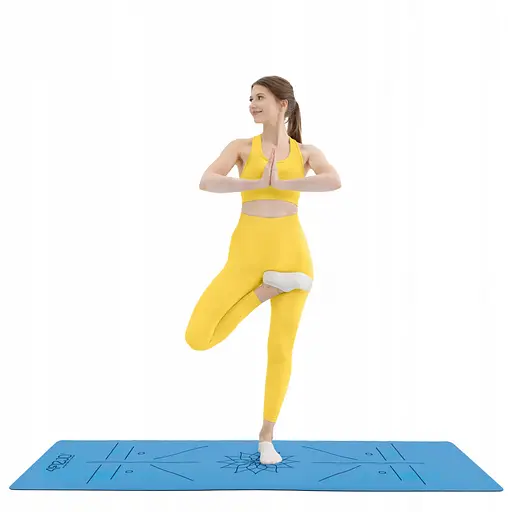 Коврик (мат) спортивный 4FIZJO PU 183 x 68 x 0.4 см для йоги и фитнеса 4FJ0588 Blue (P-5907739319555) - фото 6