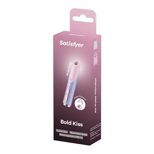 Вакуумний стимулятор клітора Satisfyer Bold Kiss рожевий-блакитний - фото 5
