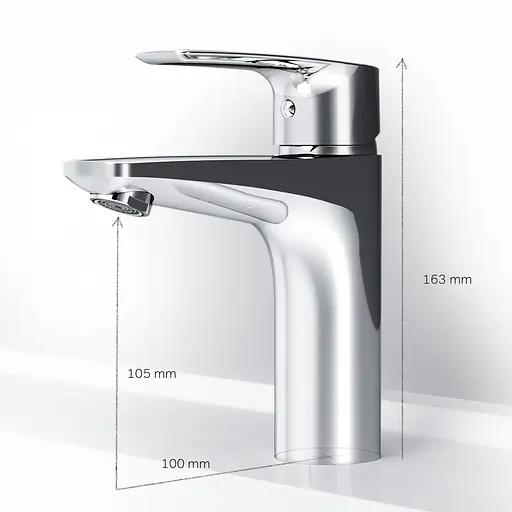 Змішувач для умивальника Am.Pm Gem хром F90E02100 Хром - фото 8