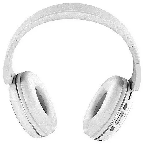 Навушники бездротові Hoco W23 Brilliant Sound Bluetooth накладна стереогарнітура біла - фото 2