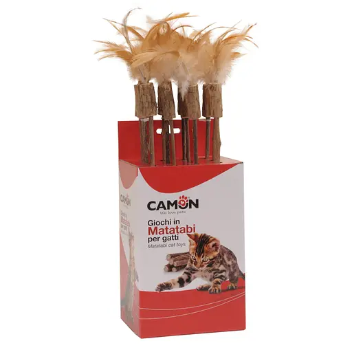 Игрушка для кошек Camon удочка Мататаби с перьями 33 см (AG0380)