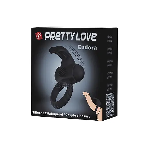 Эрекционное кольцо Pretty Love Eudora Penis Ring 2.4 см черный - фото 12