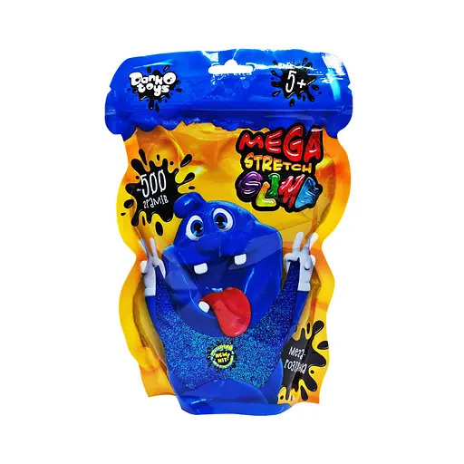Лізун-антистрес "Mega Stretch Slime" SLM-12-01U 500 гр Синій