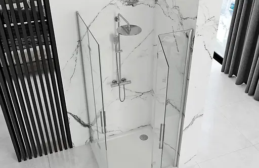 Душевая кабина Rea Molier 2 90x90 chrome REA-K8539 + REA-K8539, Универсальная, прозрачная, хром - фото 3