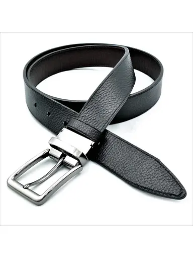 Ремінь шкіряний Le-Mon двосторонній чоловічий 115-125х3,5 см acs0023784 - фото 4