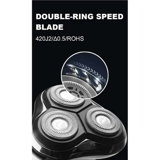 Электробритва DSP 60112 для мужчин роторная для бритья с плавающими головками IPX5 USB 3 Вт Черный - фото 3