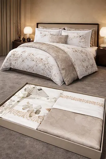 Комплект постільної  білизни євро 200х220  сатин Premium Lux комбінований TC303376176