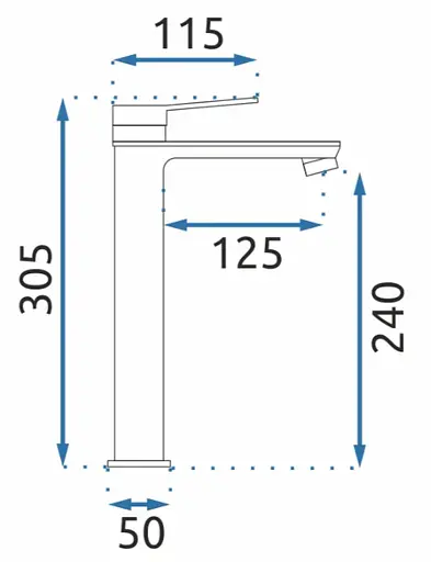 Змішувач для умивальника Rea Viral високий black REA-B2029 Чорний матовий - фото 6