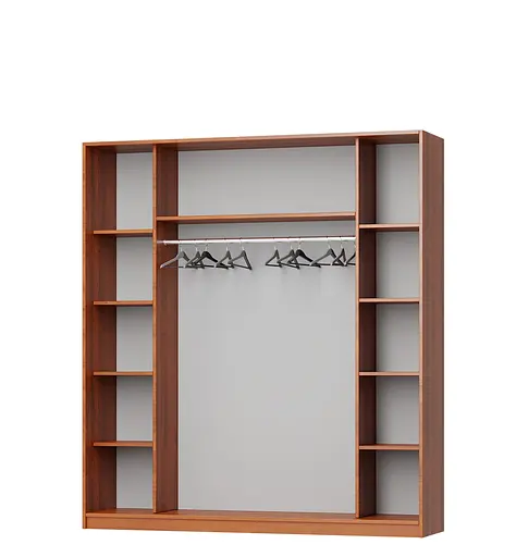 Шафа-купе тридверна MebelStar Комбо AL 3 Дзеркала 200x60x210 см Бетон (MBS-3416) - фото 2