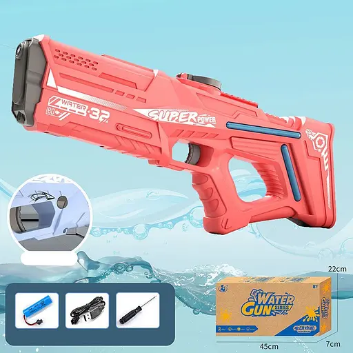 Водяний акумуляторний автомат Space Model Water Gun 9002A (750ml) with lithium battery Red - фото 2