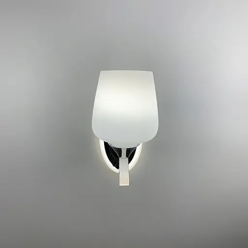 Бра з білим плафоном в хромовому корпусі Line F 86517/1 CH - фото 2