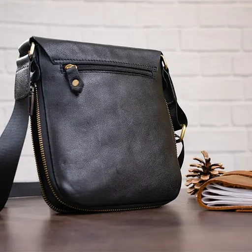 Сумка кожаная мужская SHVIGEL 21х18х2-3 см sum0012778 - фото 7