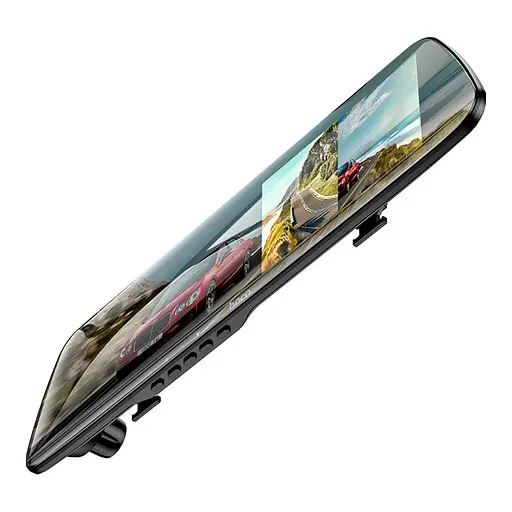 Відеореєстратор HOCO DV4 4.5-inch rearview mirror driving recorder dual-channel Black (6942007616782) - фото 2