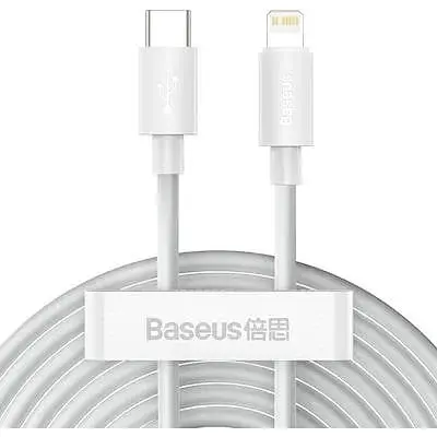 Кабель Baseus Simple Wisdom Data Cable Kit Type-C to iP PD 20W 2 шт. 1.5 м Белый