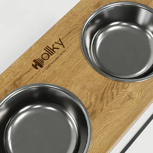 Hollky Base XL40 — миски на підставці для великих собак (2 × 1,8 л, висота 40 см) - фото 8