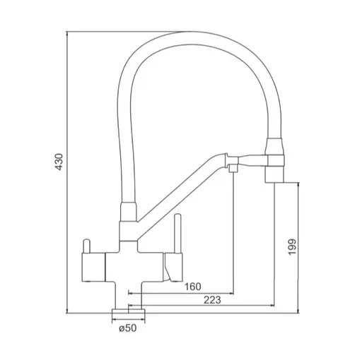 Змішувач для кухні Gappo з виходом для питної води G4398-86 - фото 7