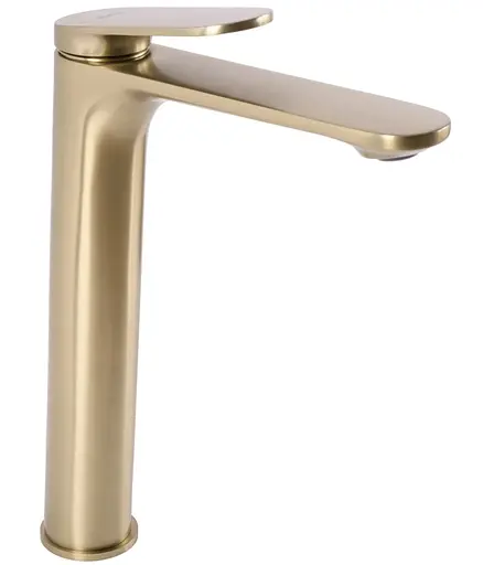Смеситель для умывальника Rea Marco brushed gold высокий REA-B4895 Золотой - фото 1