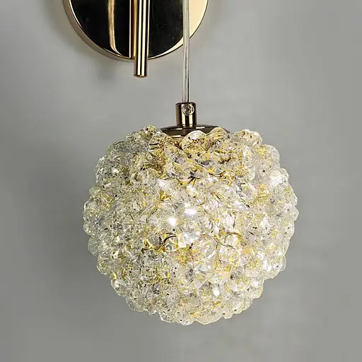 Бра Line F у золотому корпусі із кришталевим плафоном Ø 12 см Арт. W886/1 FGD - фото 6