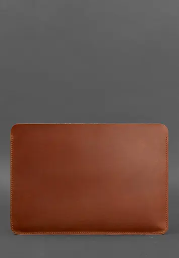Кожаный чехол BlankNote для MacBook 14 дюйм Светло-коричневый Crazy Horse - фото 4