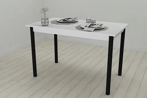 Стіл кухонний Ferrum-decor Беніта 75x120x70 Чорний ДСП Біле 16мм (FRD-106281) - фото 3