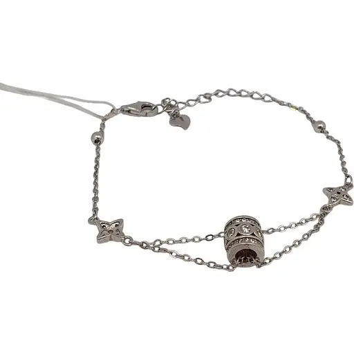 Серебряный браслет Silvex 925 с фианитами. Б2Ф/708