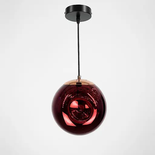 Серія підвісних світильників з глянцевим плафоном з мідним напиленням | Line F | Арт. 0685 Rose Gold - фото 1