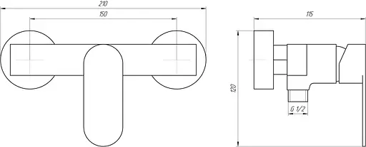 Змішувач для душа Topaz Barts TB 07705-H36 Хром - фото 5