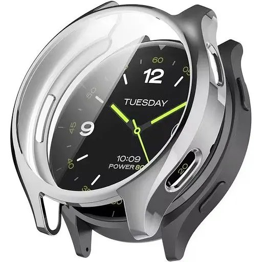 Захисний чохол Tamister для смартгодинника Xiaomi Watch 2 з плівкою сріблястий