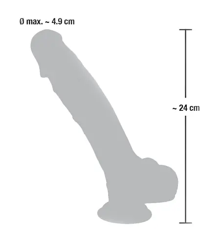 Фалоімітатор Medical Silicone Dildo 24 см тілесний - фото 6