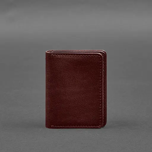 Кожаная обложка для водительского удостоверения, ID и пластиковых карт 2.0 бордовая - фото 9
