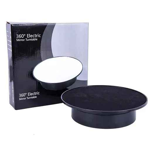 Поворотний стіл для предметної зйомки і 3D фото Heonyirry C366, діаметр 20 см, чорний вельвет (101083) - фото 2