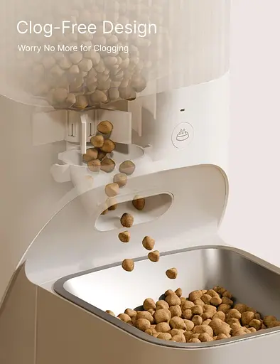 Кормушка для домашних животных Nooie, умная автоматическая кормушка для кошек, 2,4 ГГц Wi-Fi, 3,8 л сухой корм, контроль порций - фото 3