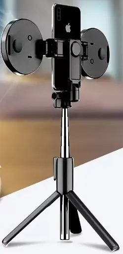 Монопод селфи Bluetooth Monopod Tripod с двумя Led кольцами - фото 3