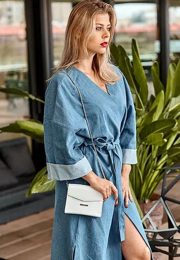 Жіноча шкіряна сумка поясна / кроссбоді Mini біла - фото 6