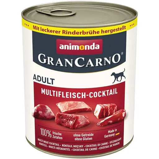 Влажный корм Animonda GranCarno для взрослых собак мультимясной коктейль 800 г - фото 1