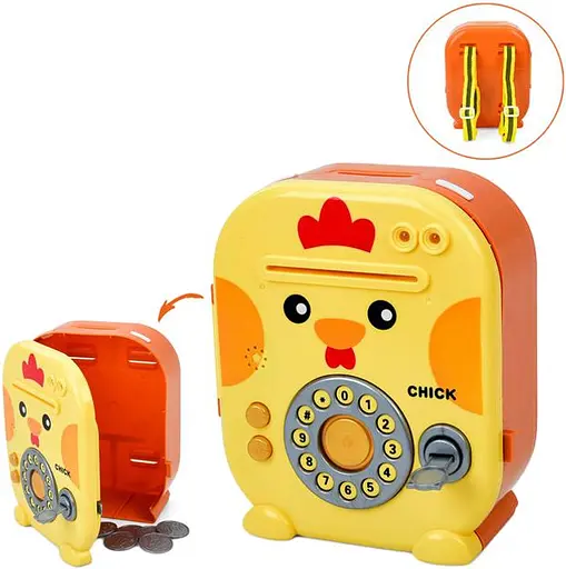 Банковский терминал Labubu, 21x19x10 см, сейф, звук, свет, YY-47M-F-G-H