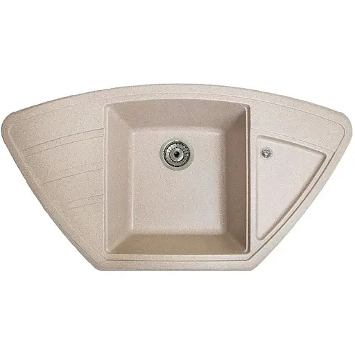 Гранітна кухонна мийка Romzha Jorum 98B Bezhvy (401) кутова - фото 1