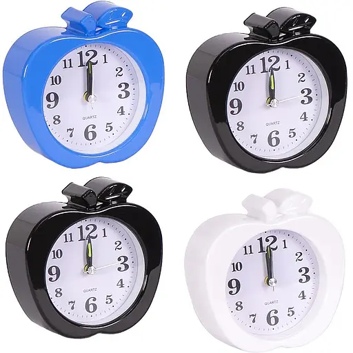 Настільний годинник - будильник "Яблуко" 11*11*4 см (Х2-18/X2Y8) (В асортименті) - фото 2