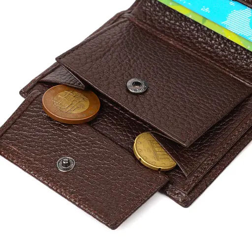 Шкіряний чоловічий гаманець Bond 8.7х10.5х1 см acs0026909 - фото 5